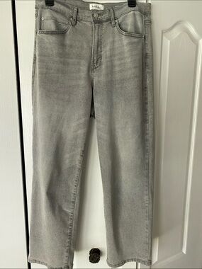 Nicole Miller Light Gray Straight Leg Jeans